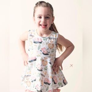 NEW Adorable Farm Animal Peplum Top- Size 2
